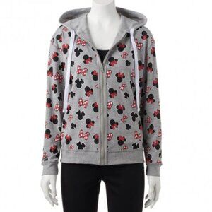 Brand New Women's Disney Minnie Mouse Reversible Full-Zip Hoodie Sweatshirt